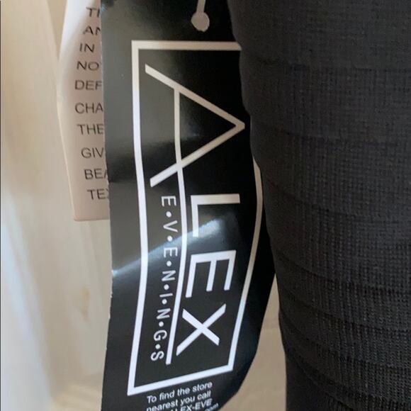 NEW Alex Evenings black beaded formal gown dress - Picture 9 of 10